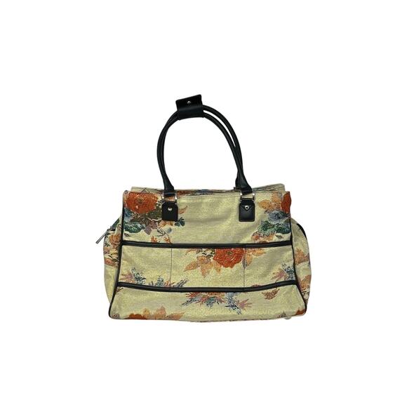 Guess FURRINA Floral Tapestry Weekender Tote Bag with Black Handles - Picture 4 of 8